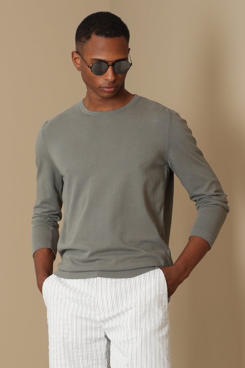 Lıne Mens Sweater Nefty Green - Lufian