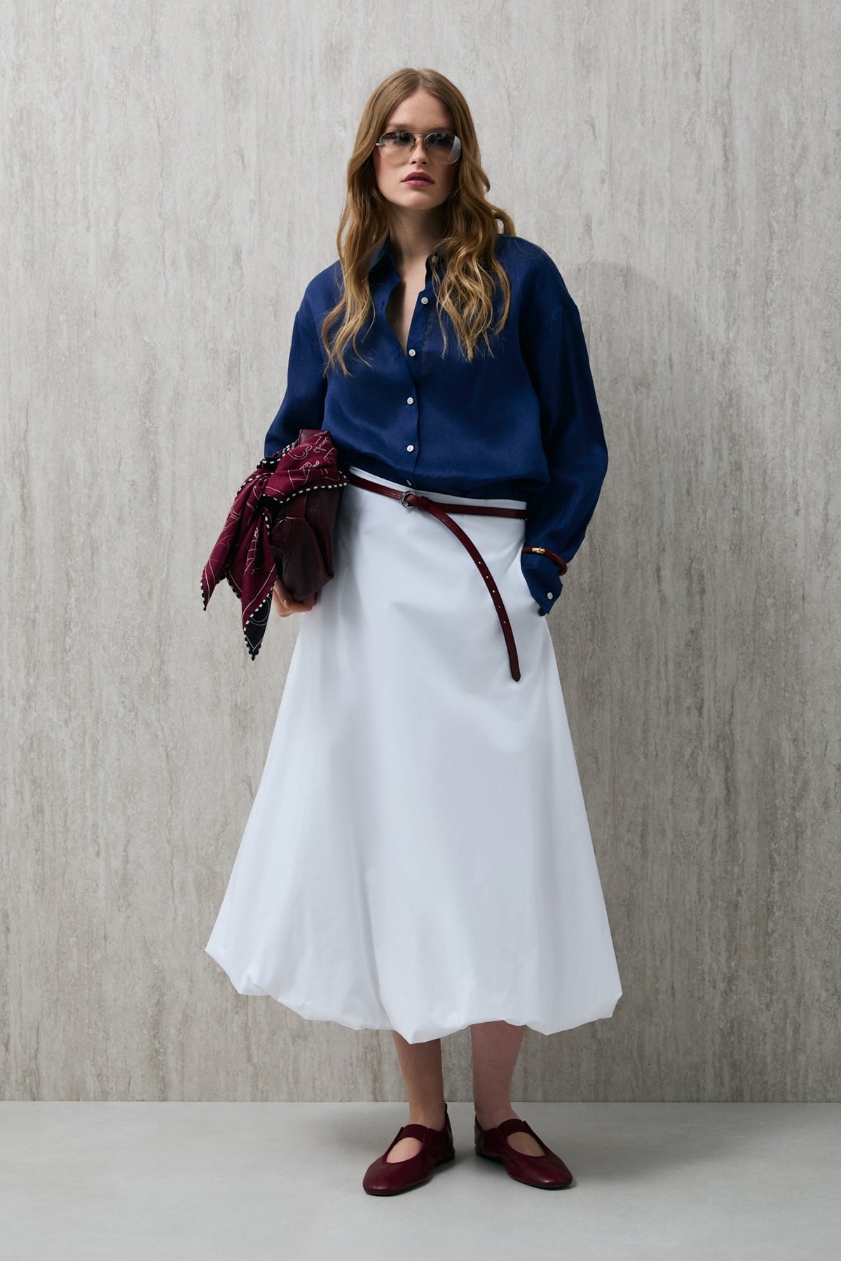 Lısa Women's Skirt Off White - LUFIAN