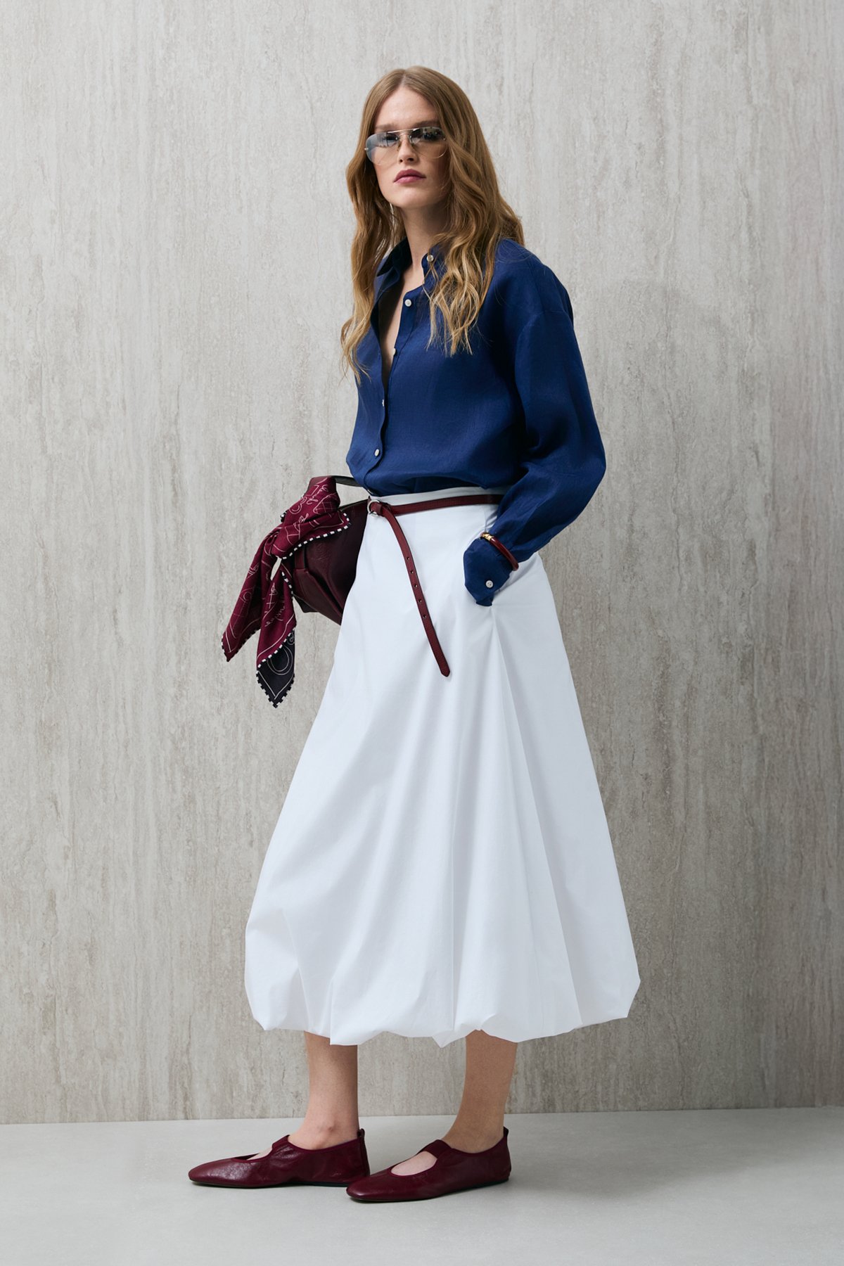 Lısa Women's Skirt Off White - LUFIAN