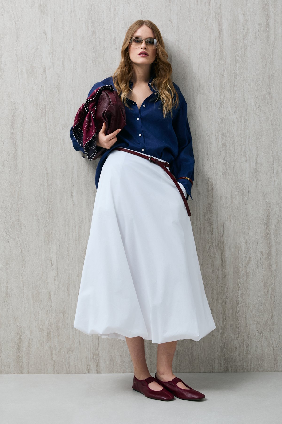Lısa Women's Skirt Off White - LUFIAN