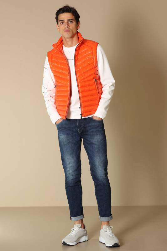 Lıtus Goose Feather Mens Vest Orange - 4