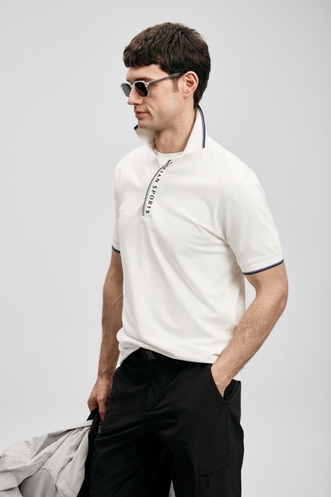 Lord Smart Men's Polo T-Shirt Off White - LUFIAN
