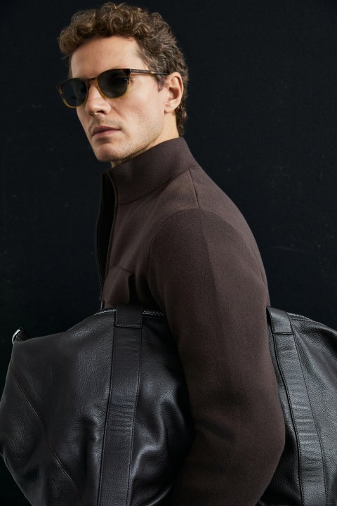 Male Cardigan Brown - LUFIAN