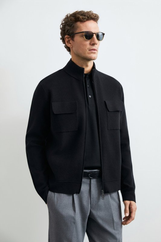 Male Cardigan Black