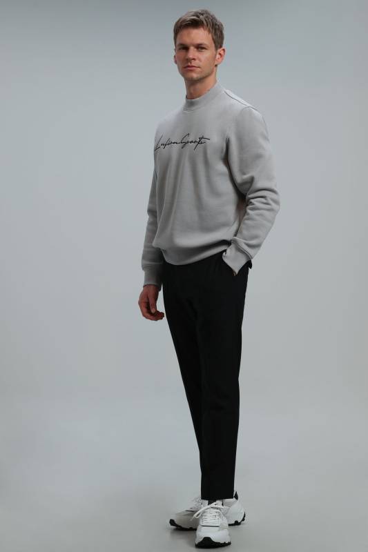 Lowe Male Sweatshirt Lıght Grey - 4