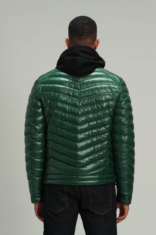 Luc Goose Feather Male Coat Green - 6