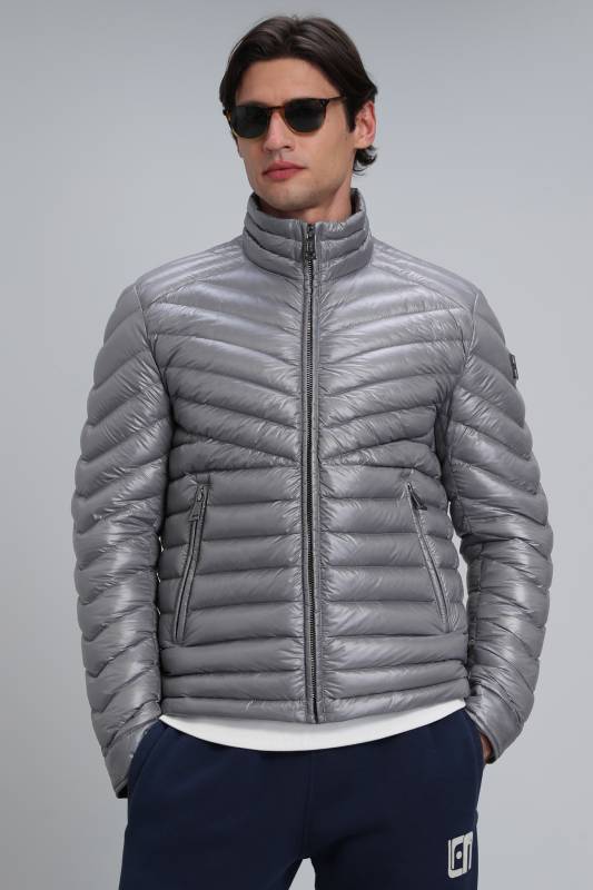 Luc Goose Feather Male Coat Grey - 1