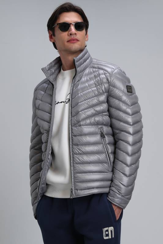 Luc Goose Feather Male Coat Grey - 3