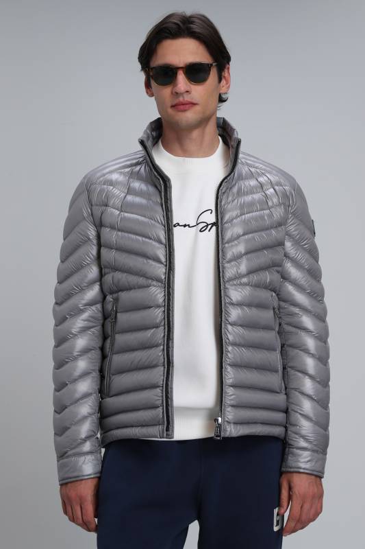 Luc Goose Feather Male Coat Grey - 5