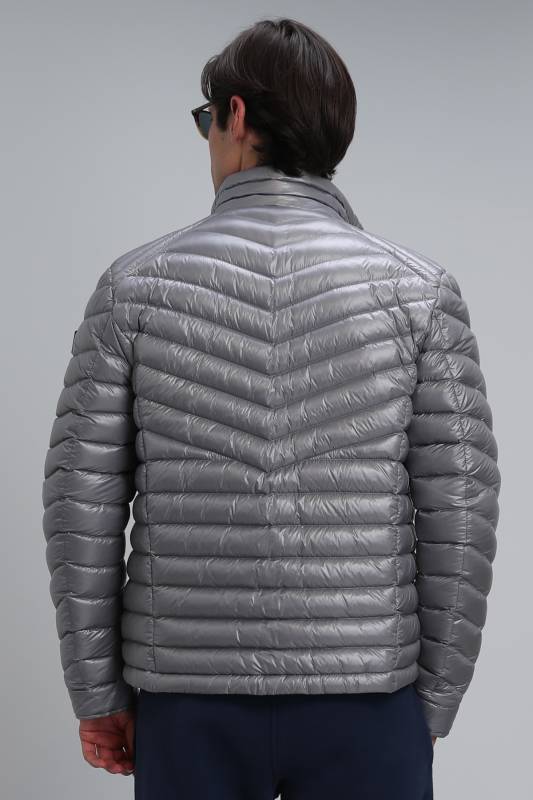 Luc Goose Feather Male Coat Grey - 6