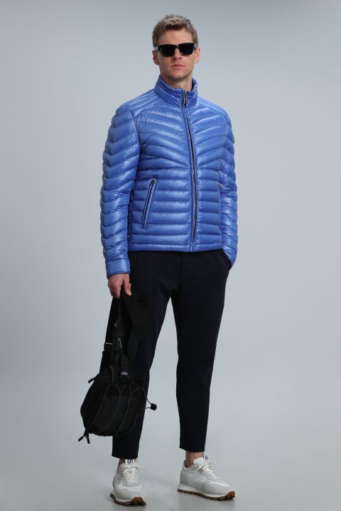 Luc Goose Down Men's Coat Saxes - LUFIAN