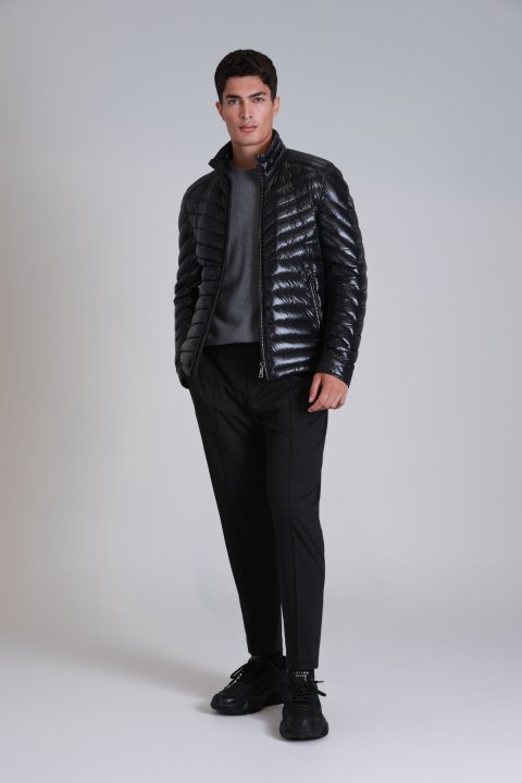 Luc Goose Down Men's Coat Black - LUFIAN
