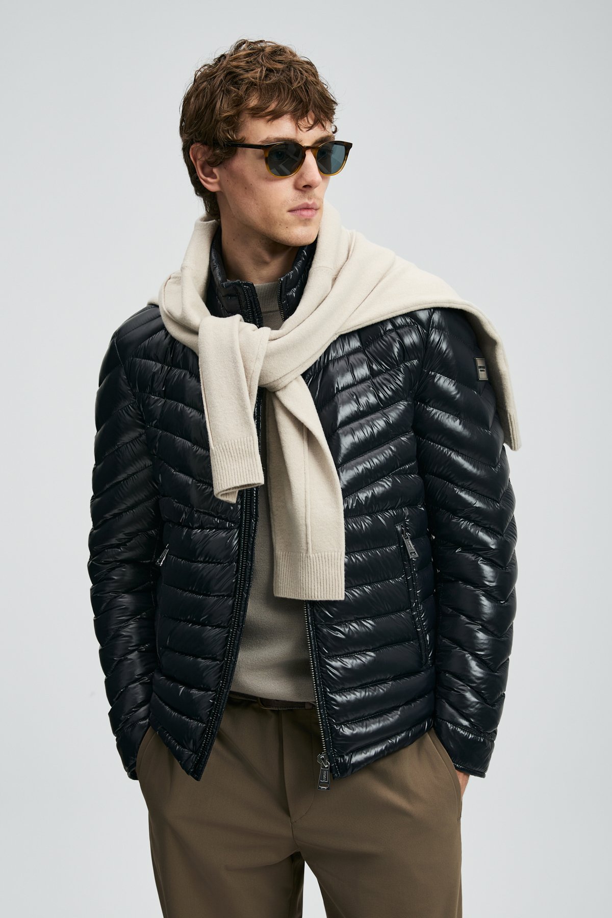Luc Goose Down Men's Coat Black - LUFIAN