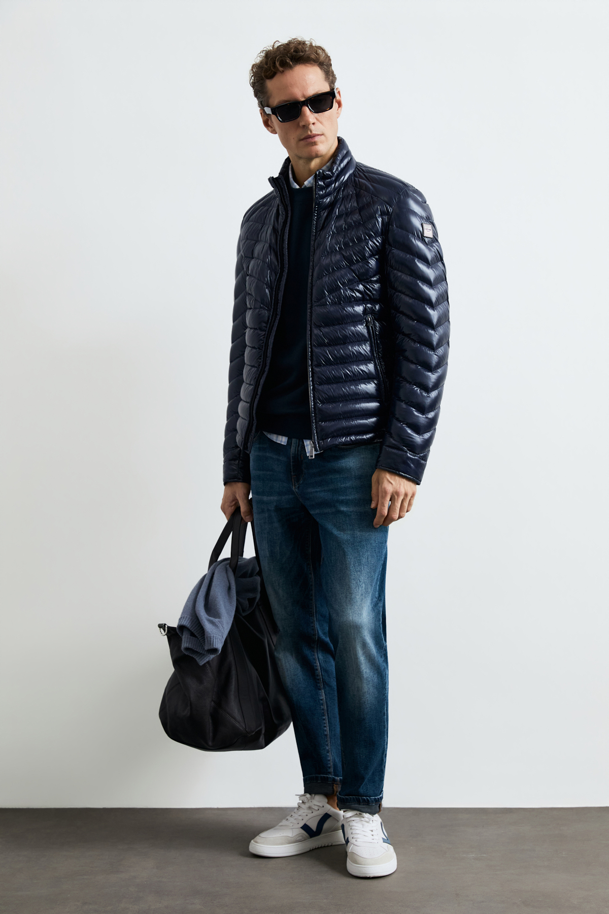 Goose Feather Male Coat Navy - Lufian