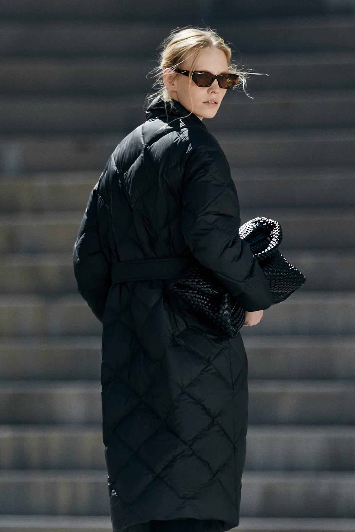 Lucy Kaztüyü Woman Coat Black - Lufian