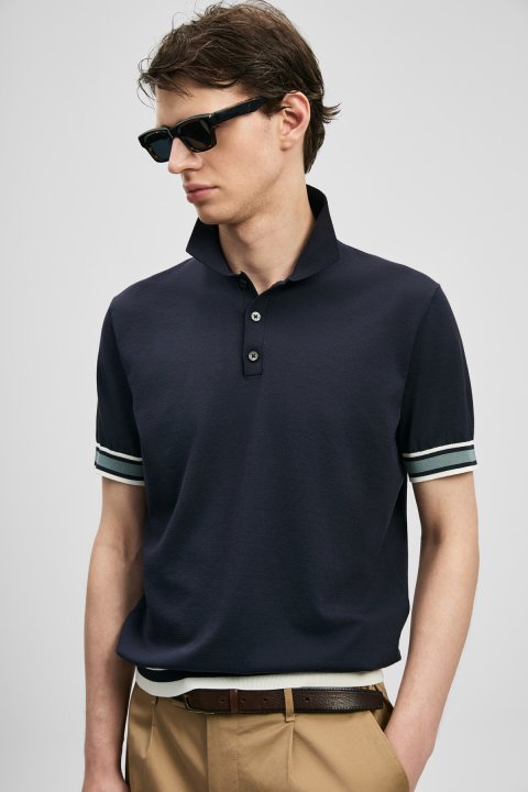 Luıs Men's Modal Blend Sweater Dark Navy Blue - LUFIAN