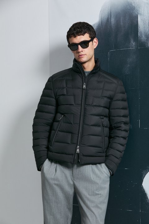 Lukas Goose Down Men's Coat Black - LUFIAN