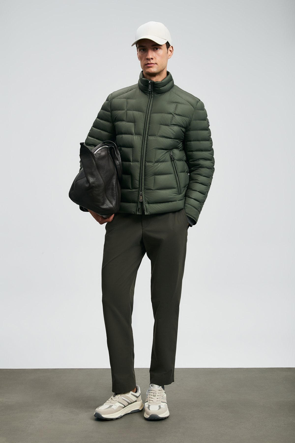 Lukas Goose Down Men's Coat Green - LUFIAN (1)