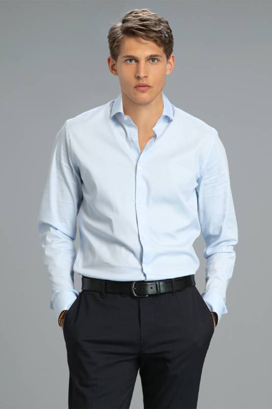 Lumi Mens Smart Shirt Slım Fıt Lıght Blue - 1