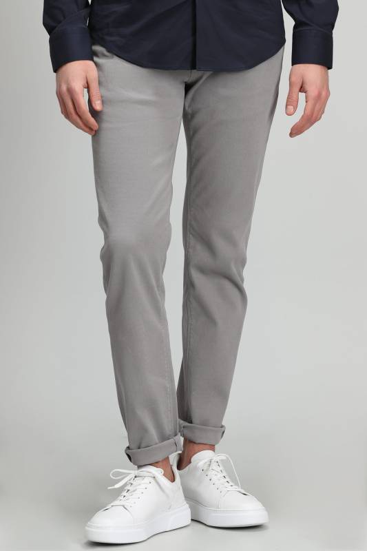 Luna Smart Mens Chino Pants Slım Fıt Grey - 2