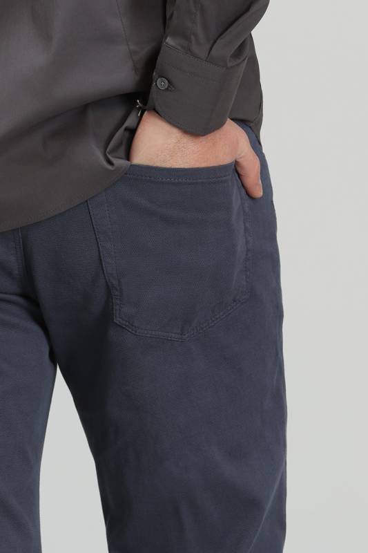 Luna Smart Mens Chino Pants Slım Fıt Navy - 3