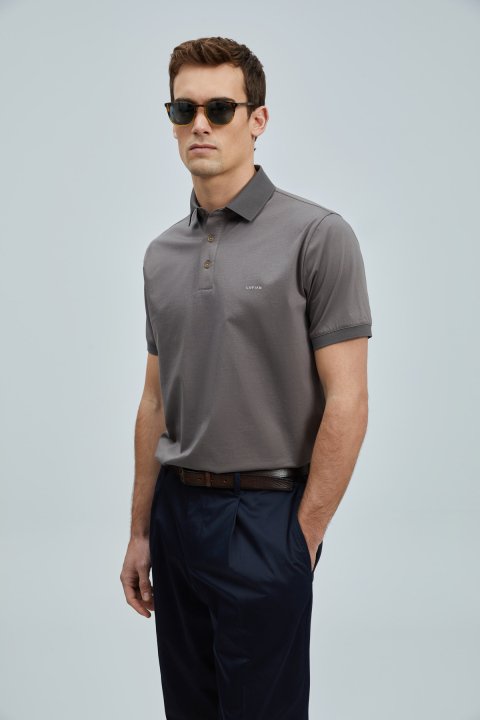 Luna Smart Mens Polo T - Shirt Mınk - Lufian