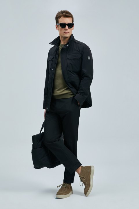 Luta Smart Men's Chino Pants Comfort Fit Black - LUFIAN