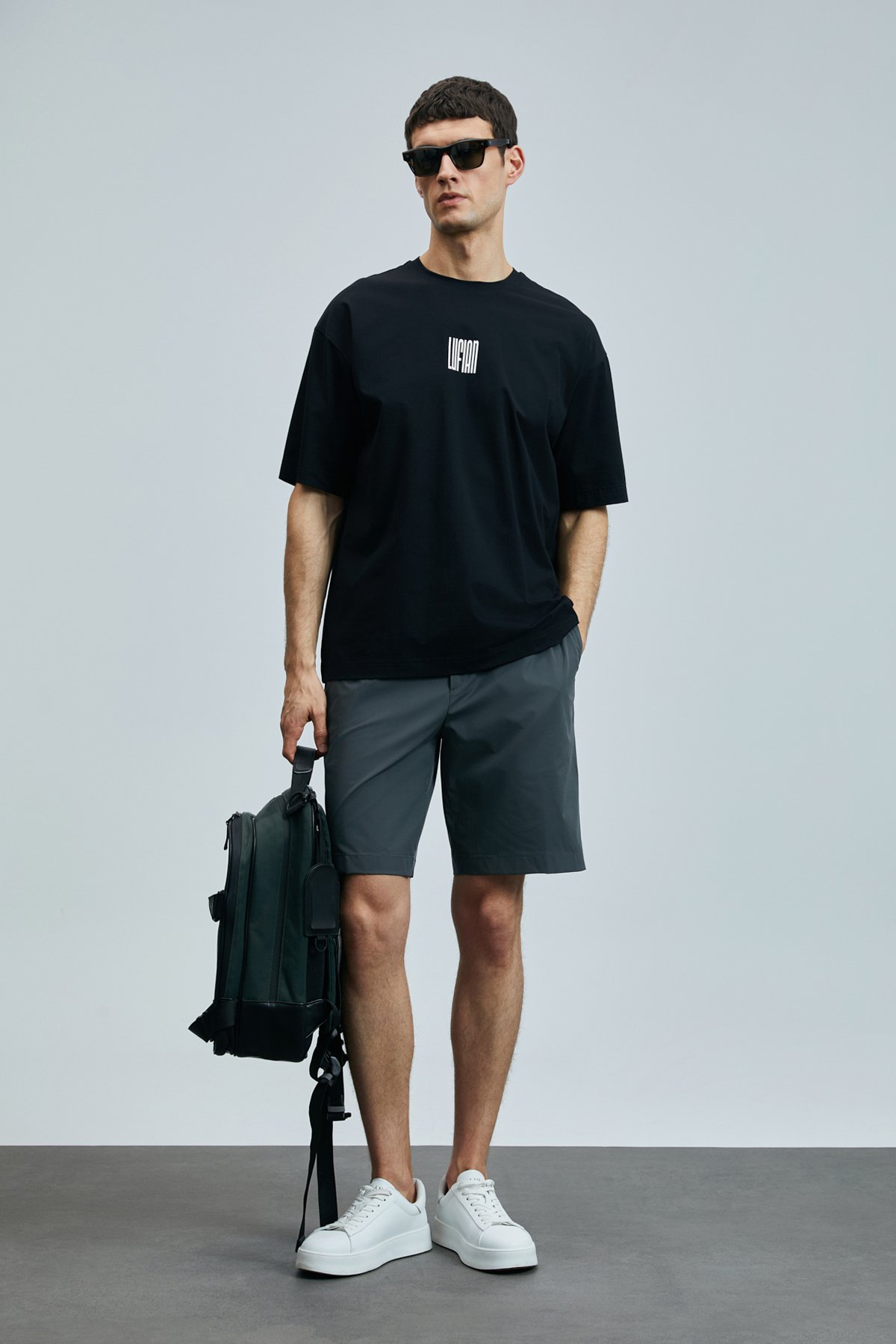 Luus Sports Mens Chino Shorts Slım Fıt Green - Lufian