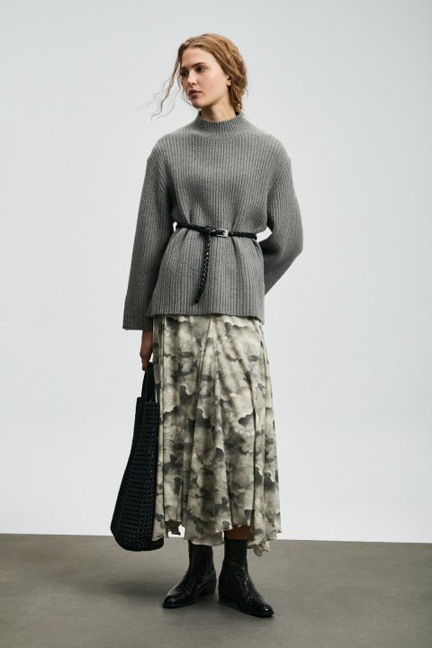 Lıdya Women's Skirt Gray - LUFIAN