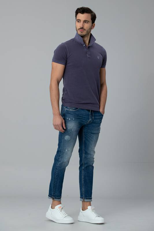 Magıc Fashion Jean Mens Pants Slım Fıt Blue - 1