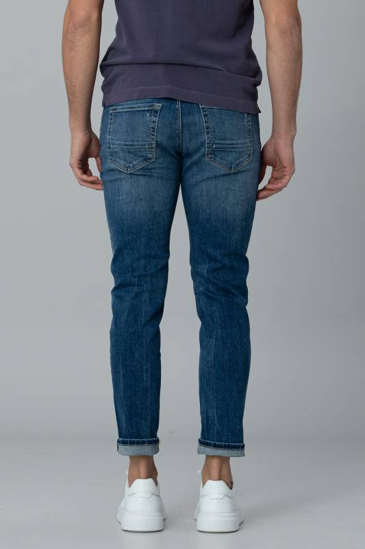 Magıc Fashion Jean Mens Pants Slım Fıt Blue - 4