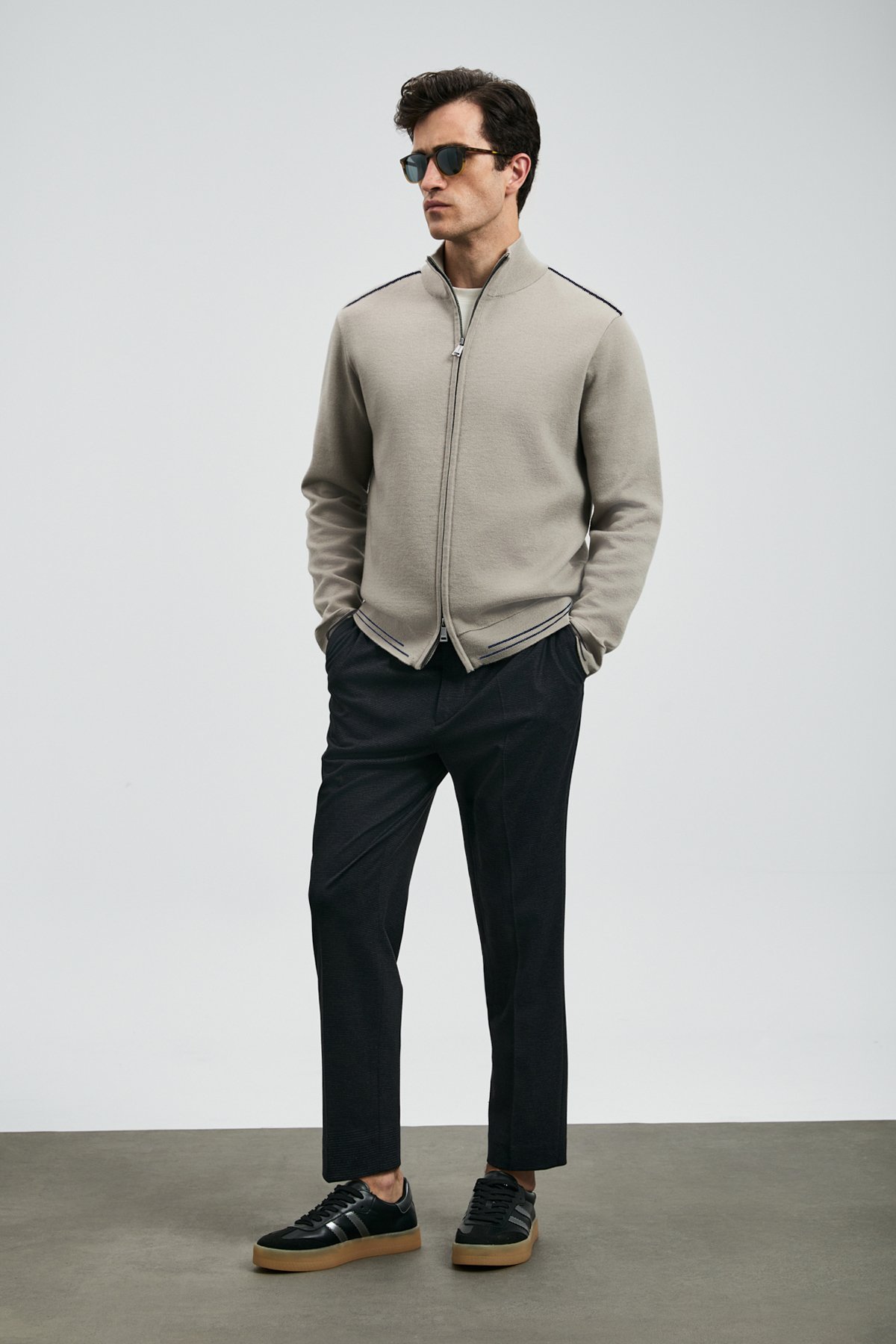 Male Cardigan Beıge - Lufian (1)