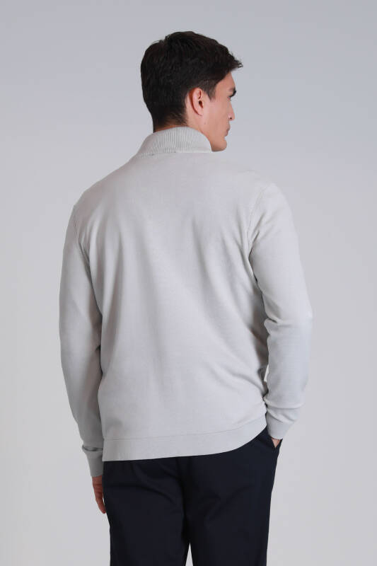 Male Cardigan Lıght Grey - 6