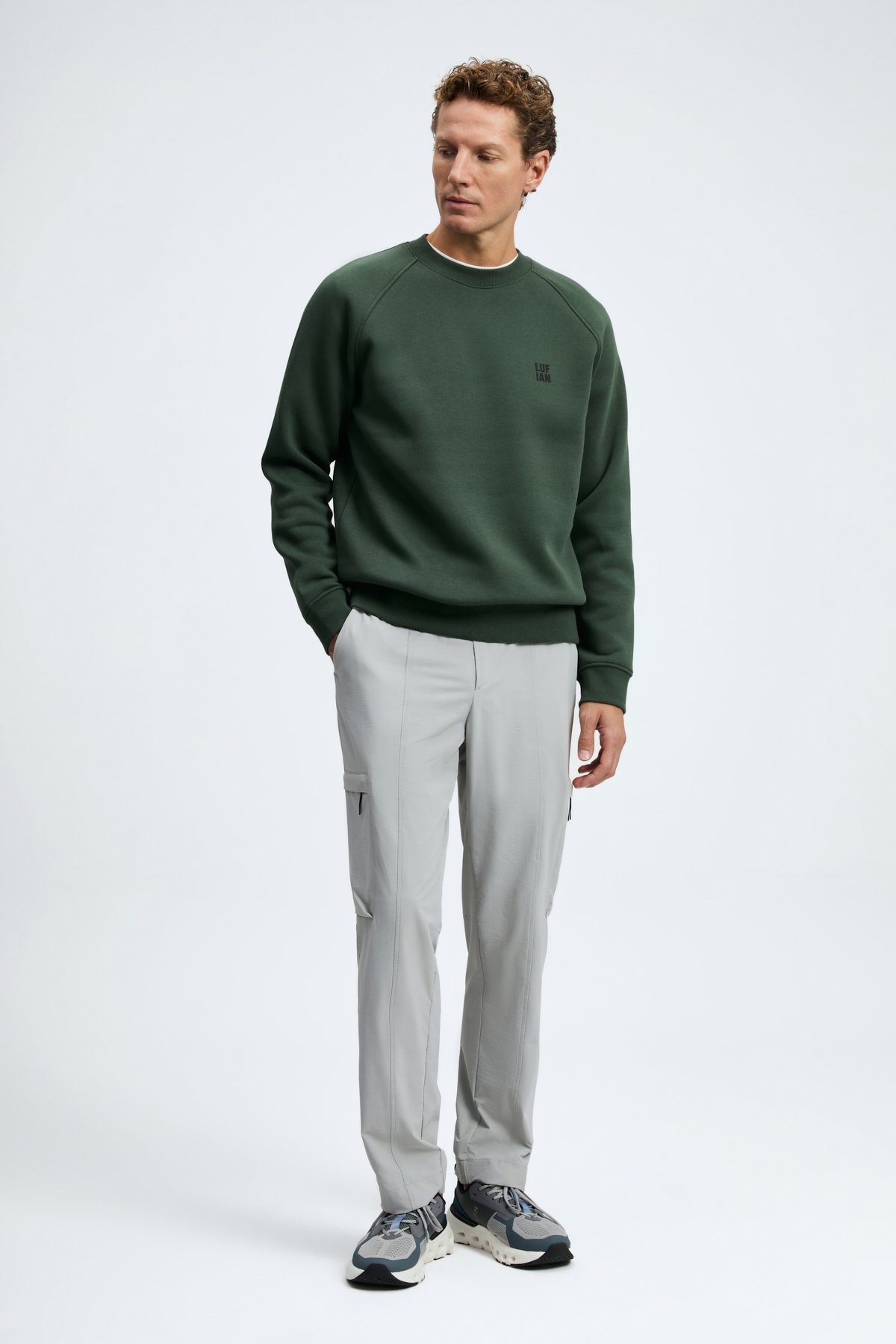 Male Sweatshirt Grass Green - Lufian
