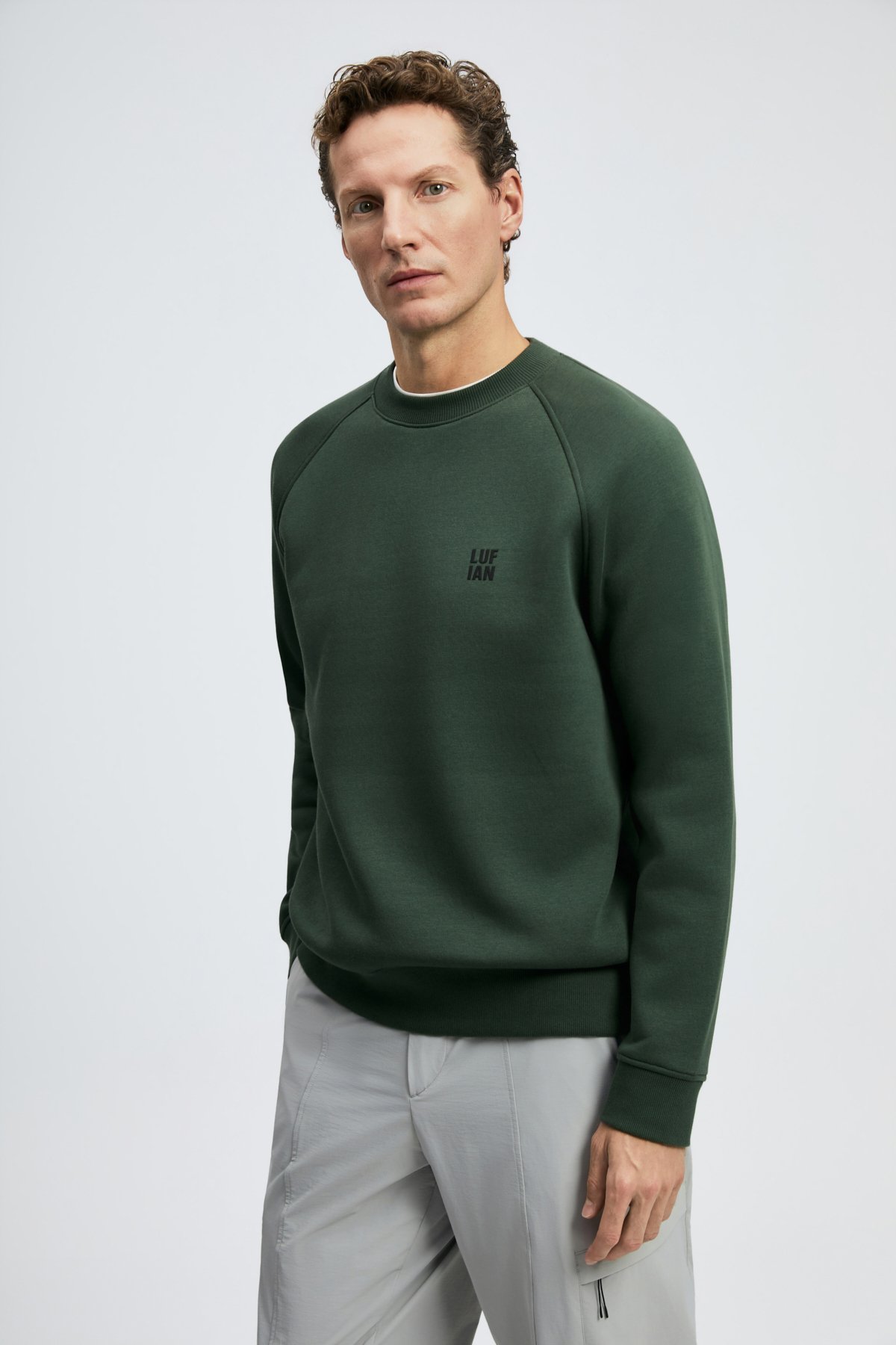 Male Sweatshirt Grass Green - Lufian