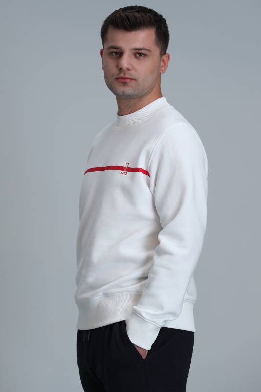 Male Sweatshirt Off Whıte - 4