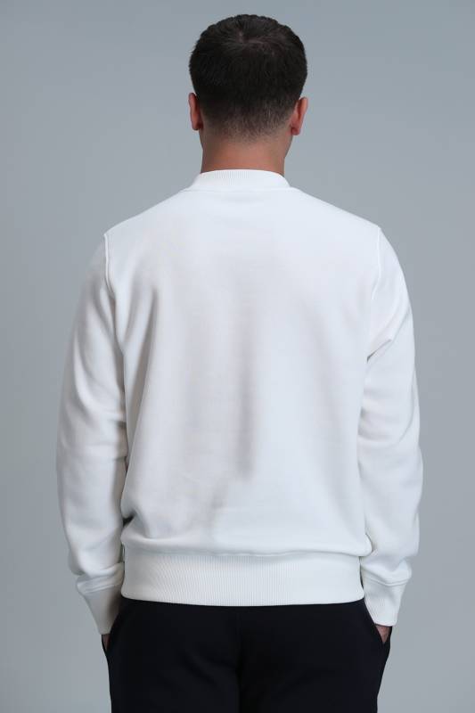 Male Sweatshirt Off Whıte - 5