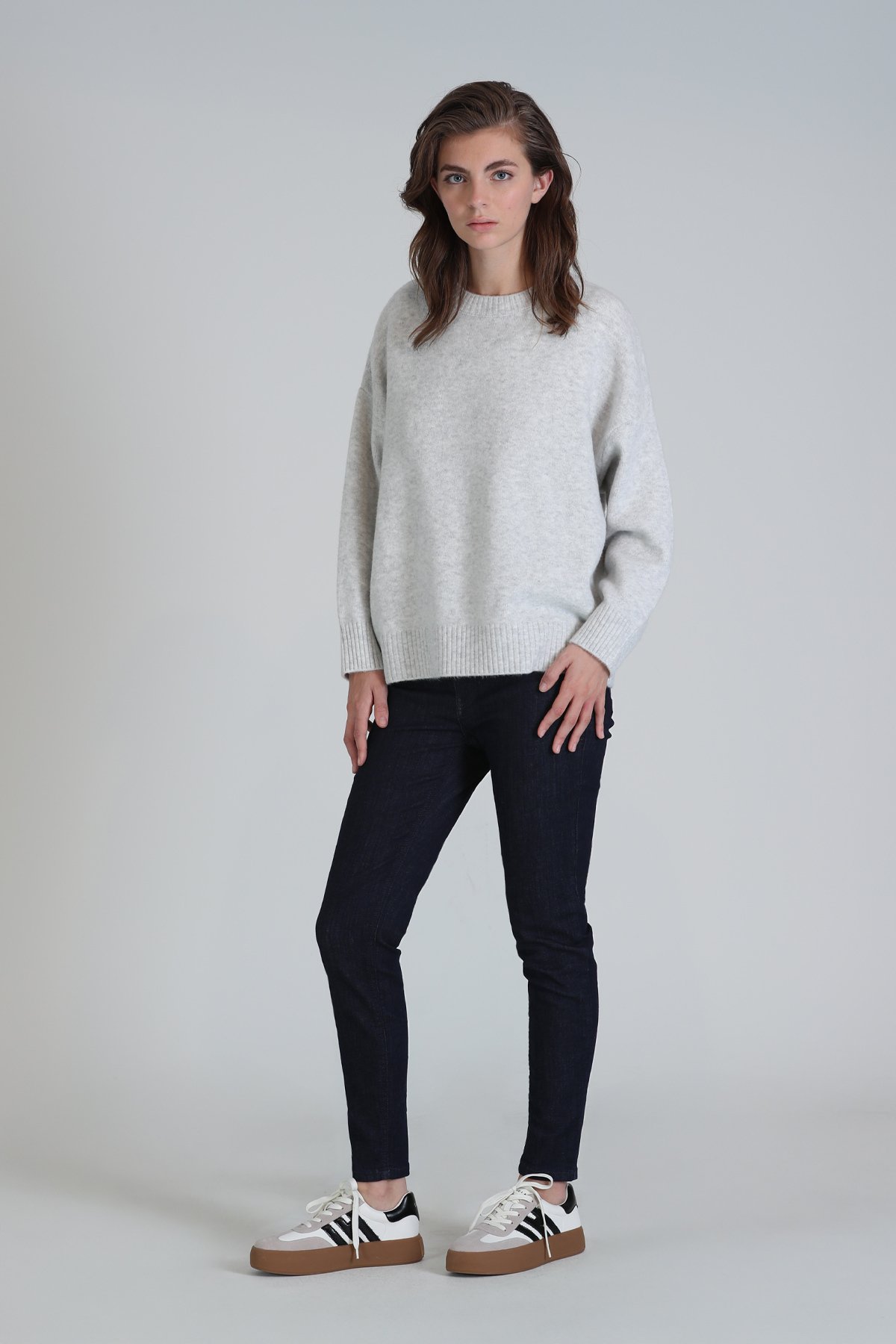 Male Women's Denim Skinny Fit Navy Blue - LUFIAN