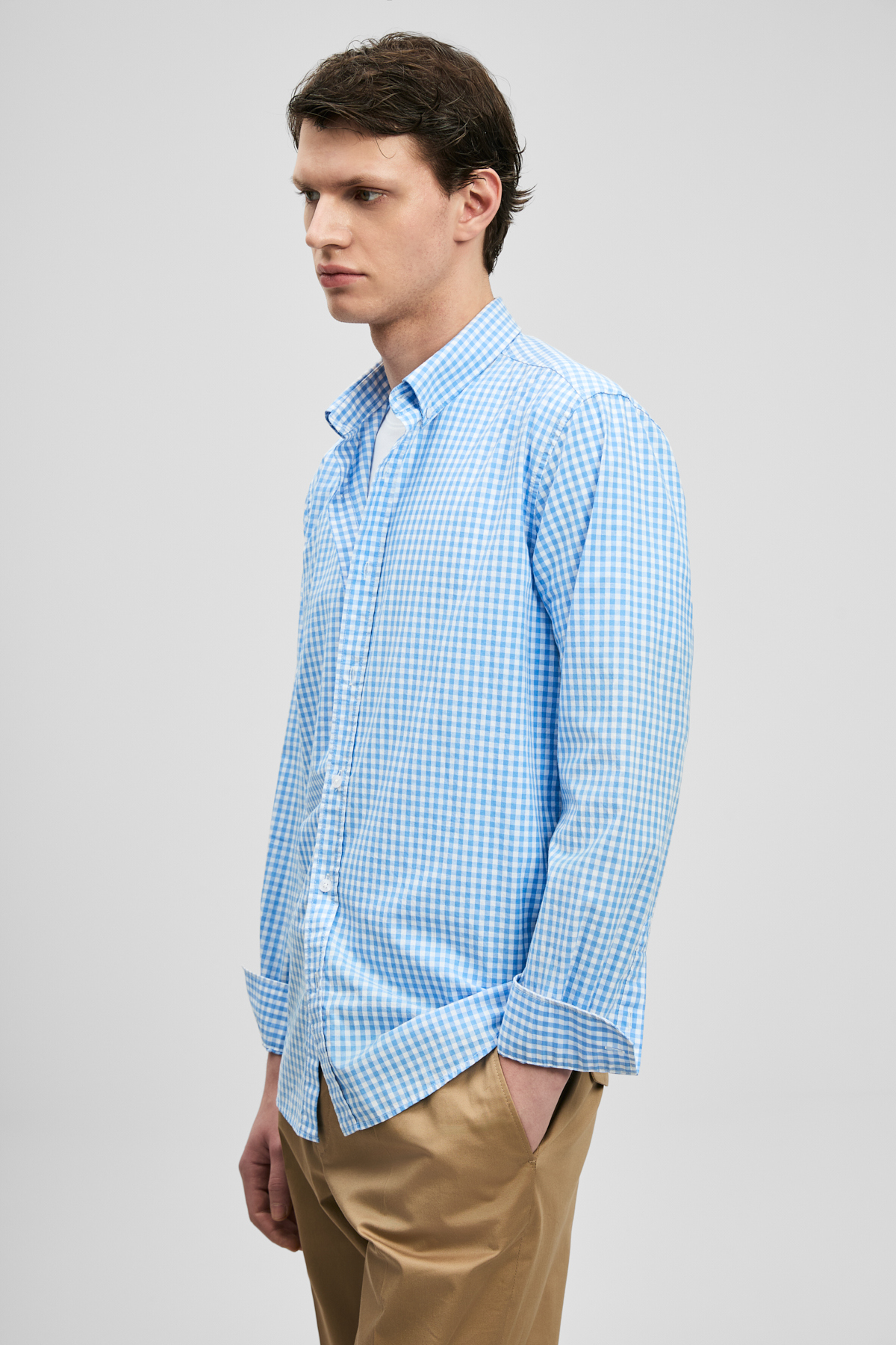 Marco Men's Basic Shirt Regular Fit Blue - LUFIAN