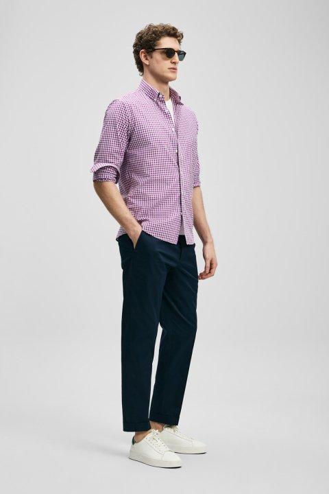 Marco Men's Basic Shirt Regular Fit Purple - LUFIAN