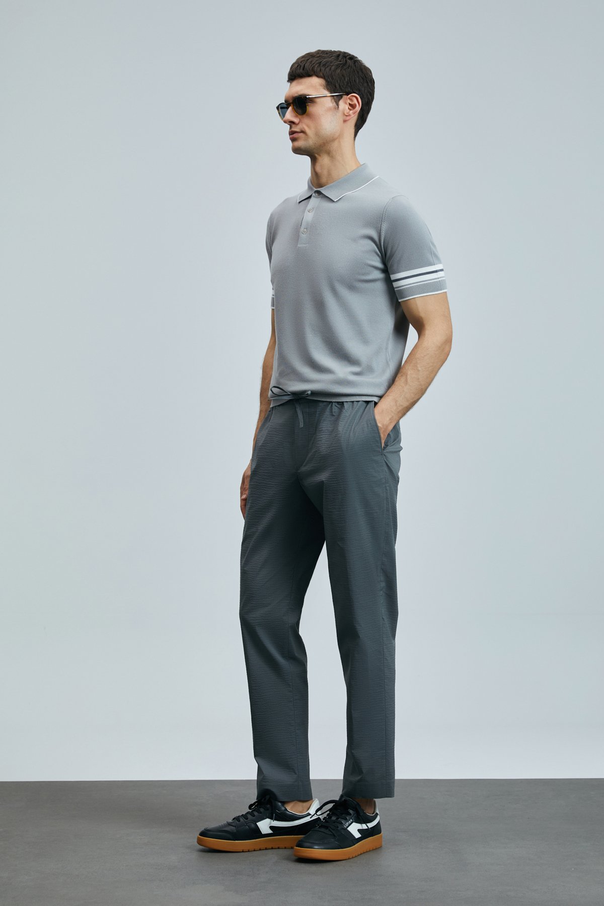 Marco Smart Mens Chino Pants Slım Fıt Green - Lufian (1)