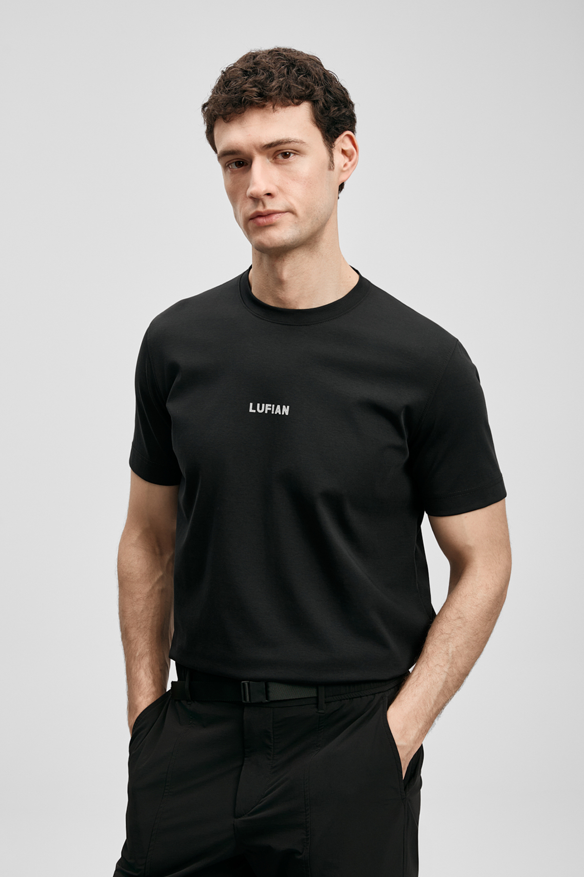 Marcus Modern Graphic T-Shirt Black - LUFIAN