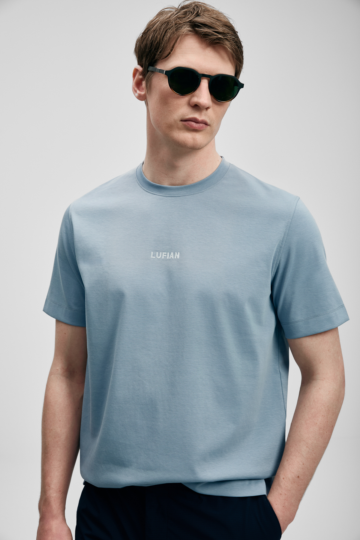 Marcus Modern Graphic T-Shirt Blue - LUFIAN