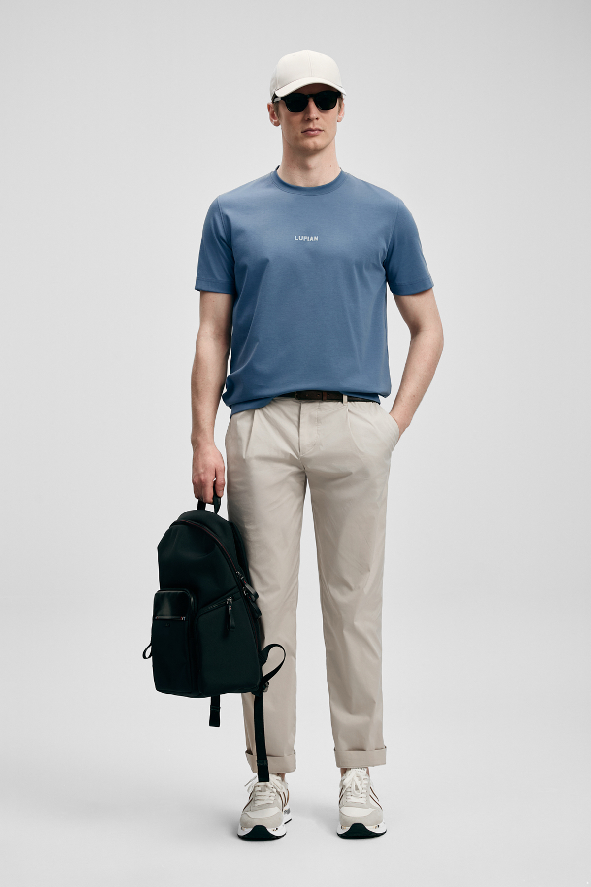 Marcus Modern Graphic T-Shirt Dark Blue - LUFIAN (1)