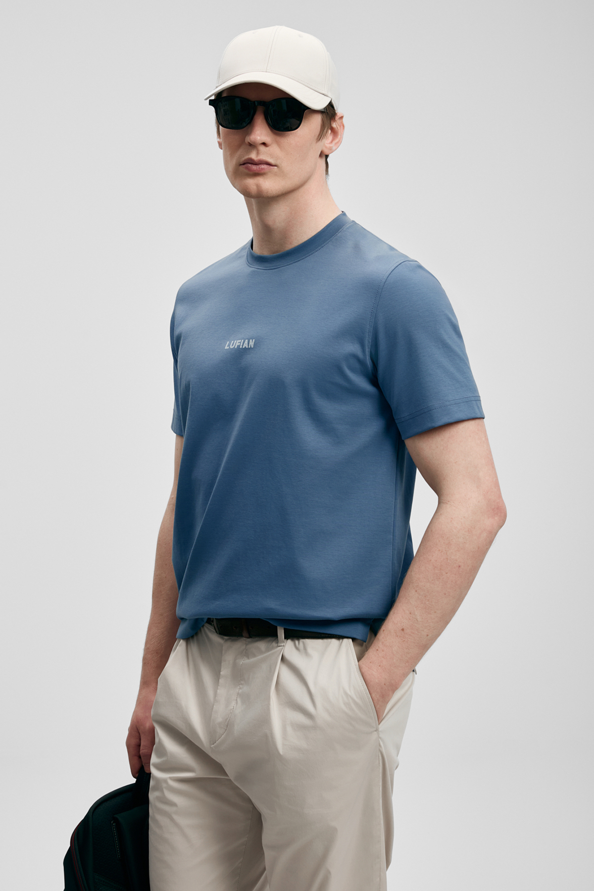 Marcus Modern Graphic T-Shirt Dark Blue - LUFIAN