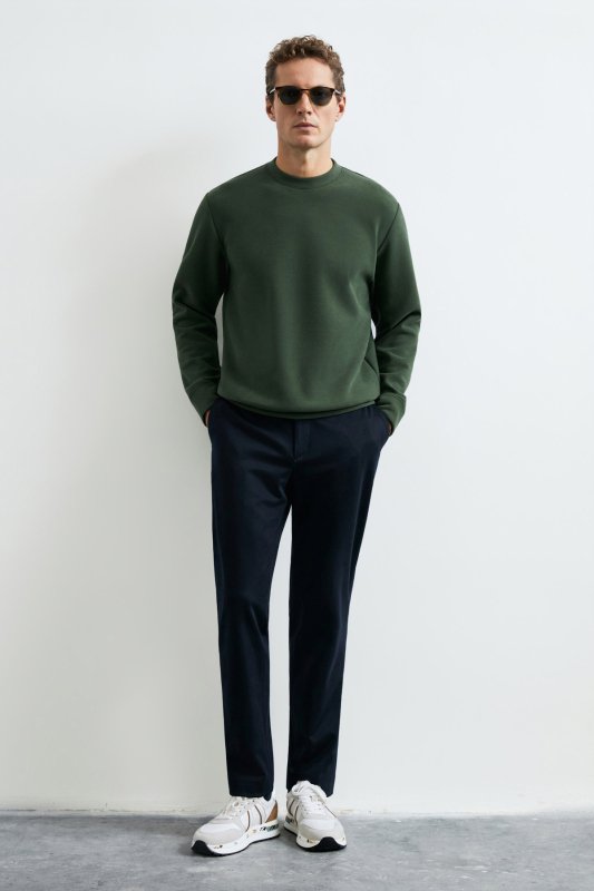 Smart Mens Chino Pants Slım Fıt Navy