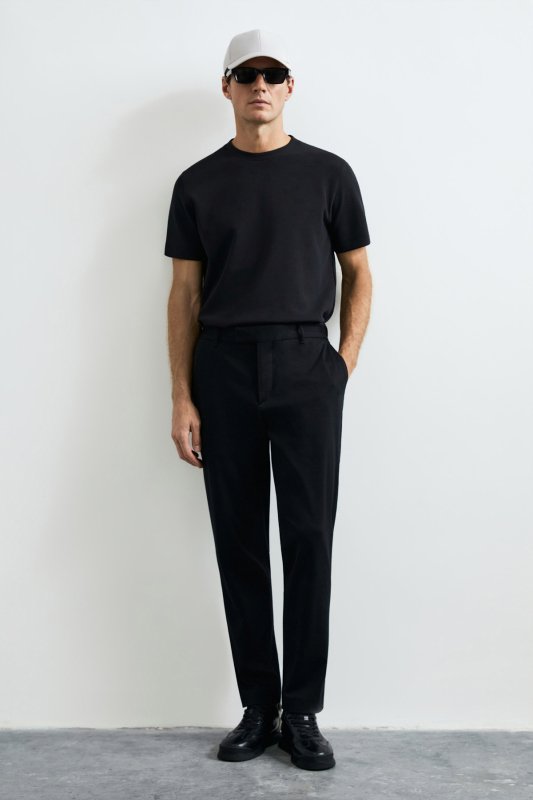 Smart Mens Chino Pants Slım Fıt Black
