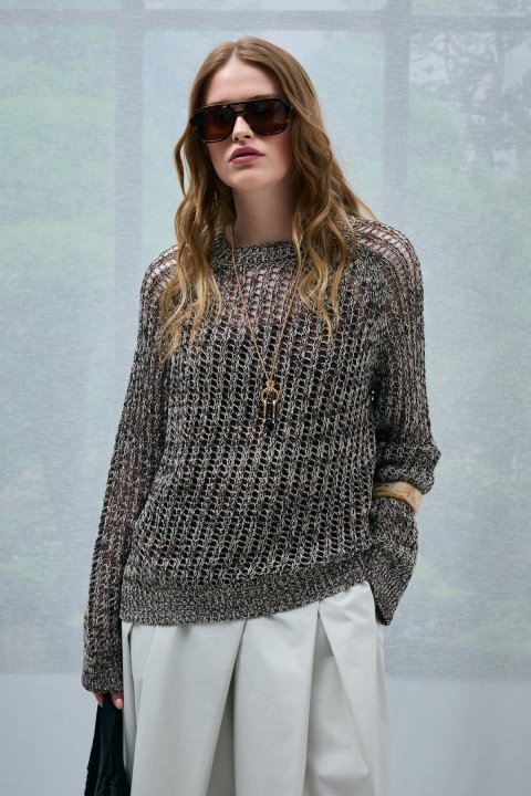 Marın Women's Sweater Brown - LUFIAN