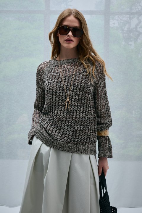 Marın Women's Sweater Brown - LUFIAN
