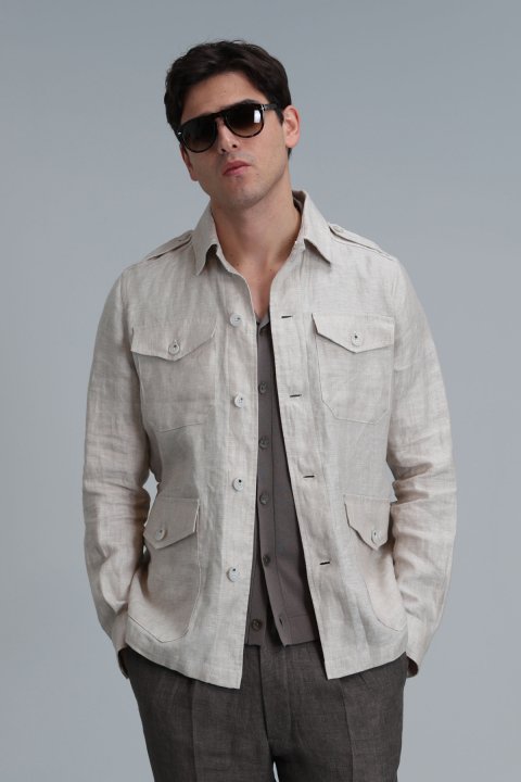 Mark Male Coat Beıge - Lufian